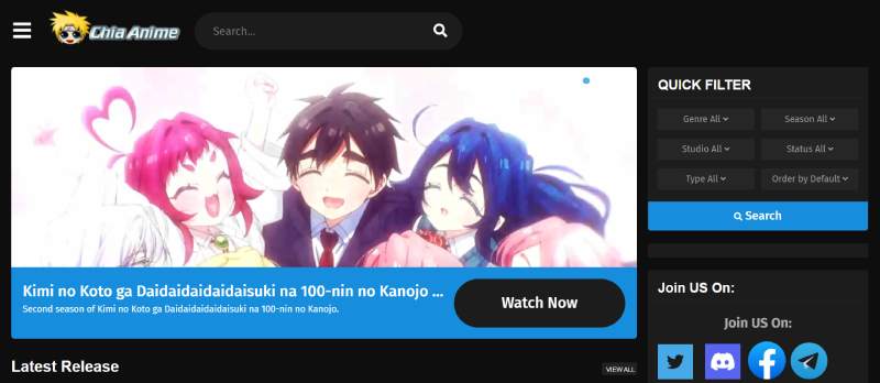 Chia-Anime aniwatch alternatives